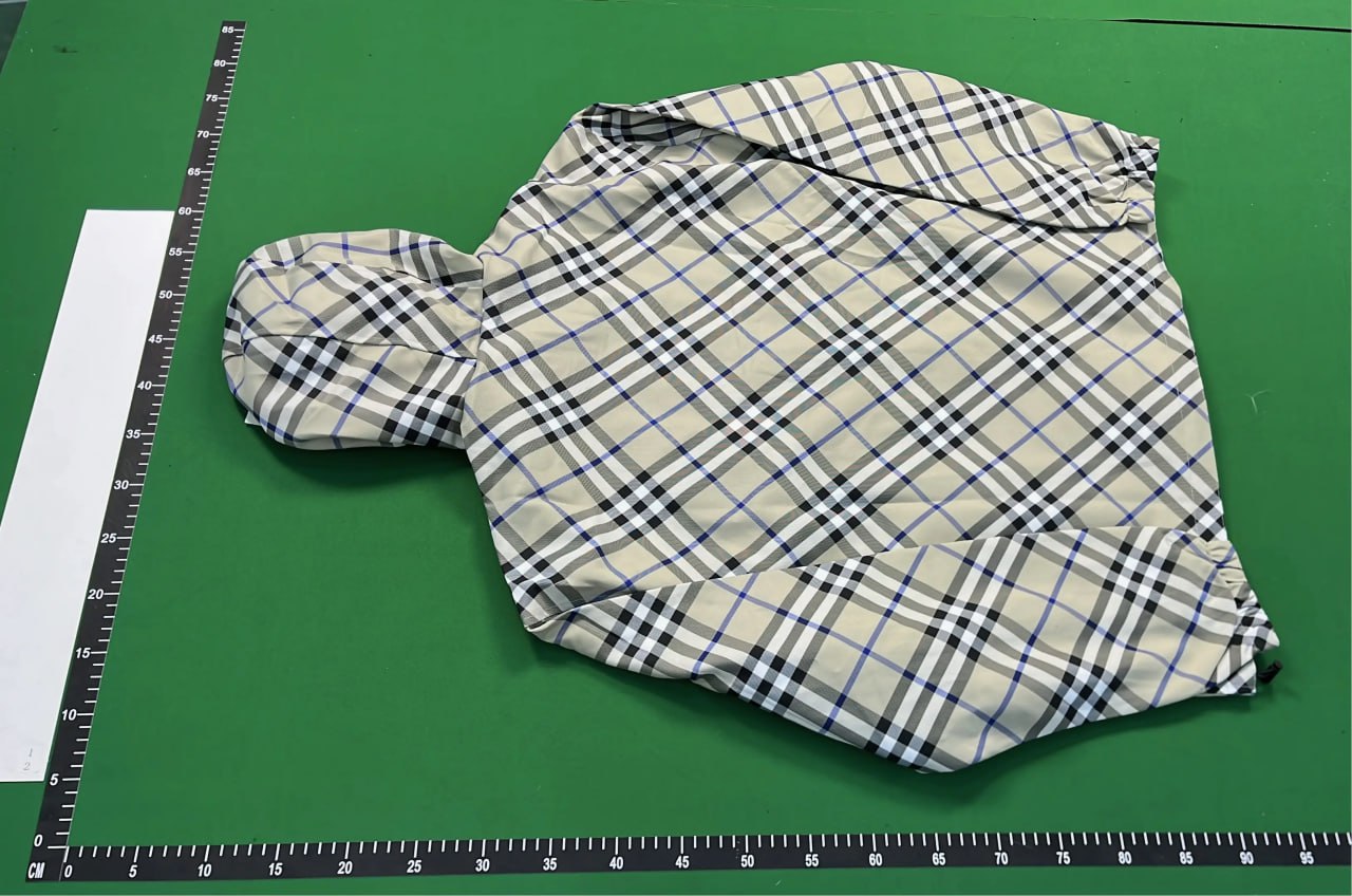 Burberry Check Print Hooded Jacket
