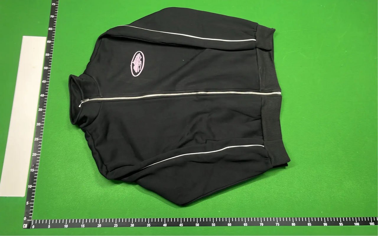 Corteiz 3M Tracksuit [Black with Reflective Logo & Side Stripes]