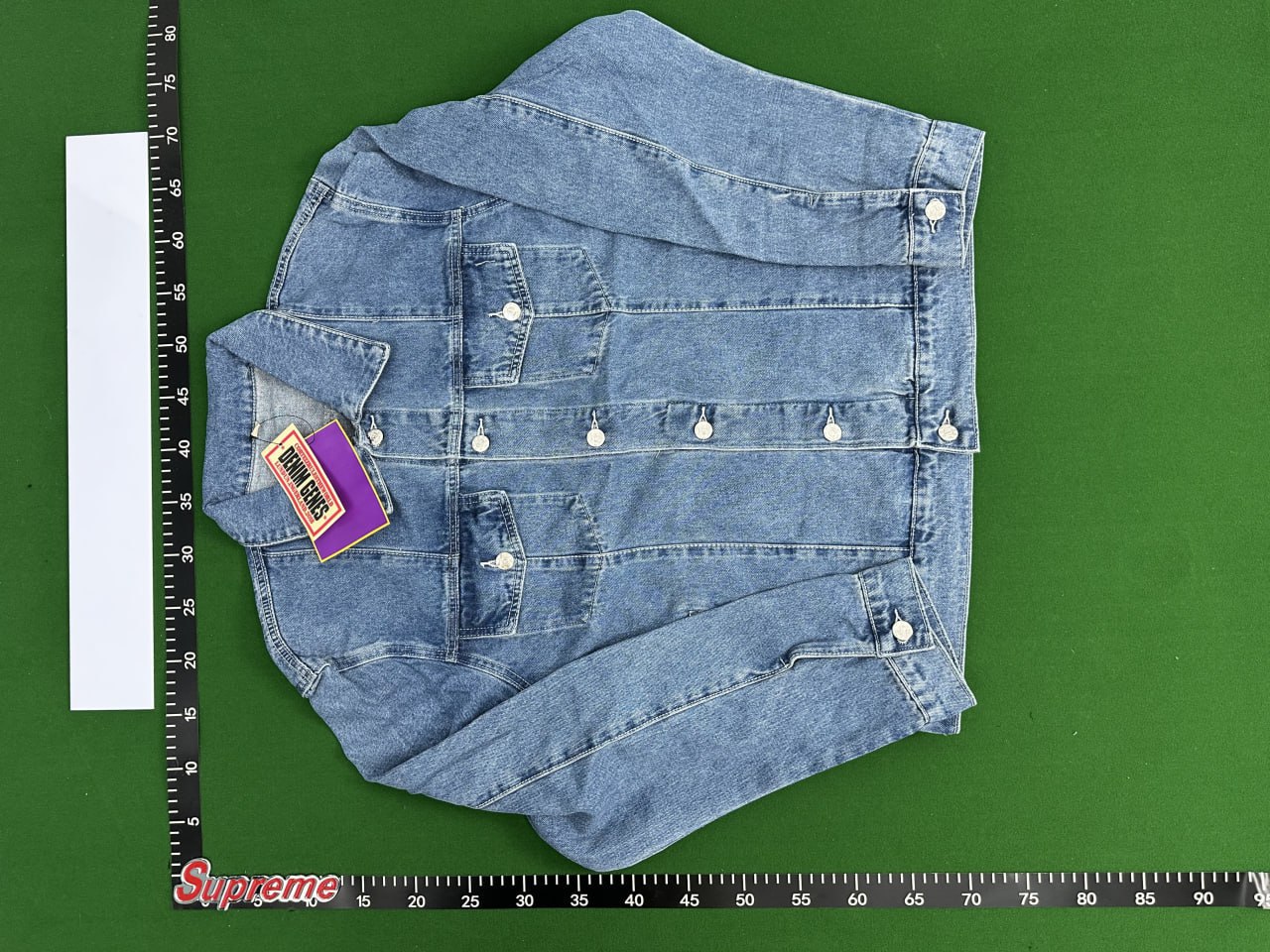 Corteiz Denim Set [White Jeans with Embroidered Star and C Logo]