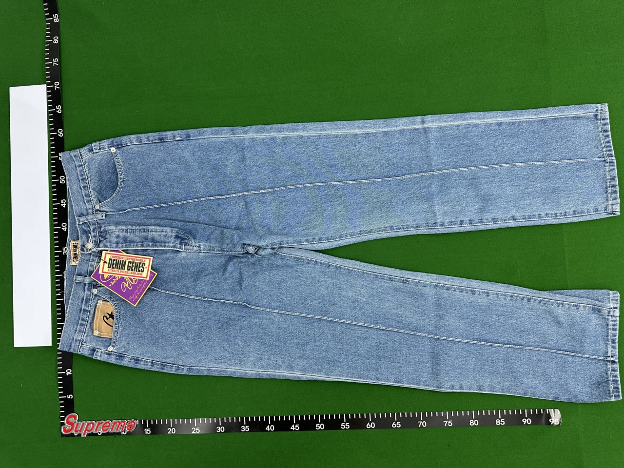 Corteiz Denim Set [White Jeans with Embroidered Star and C Logo]