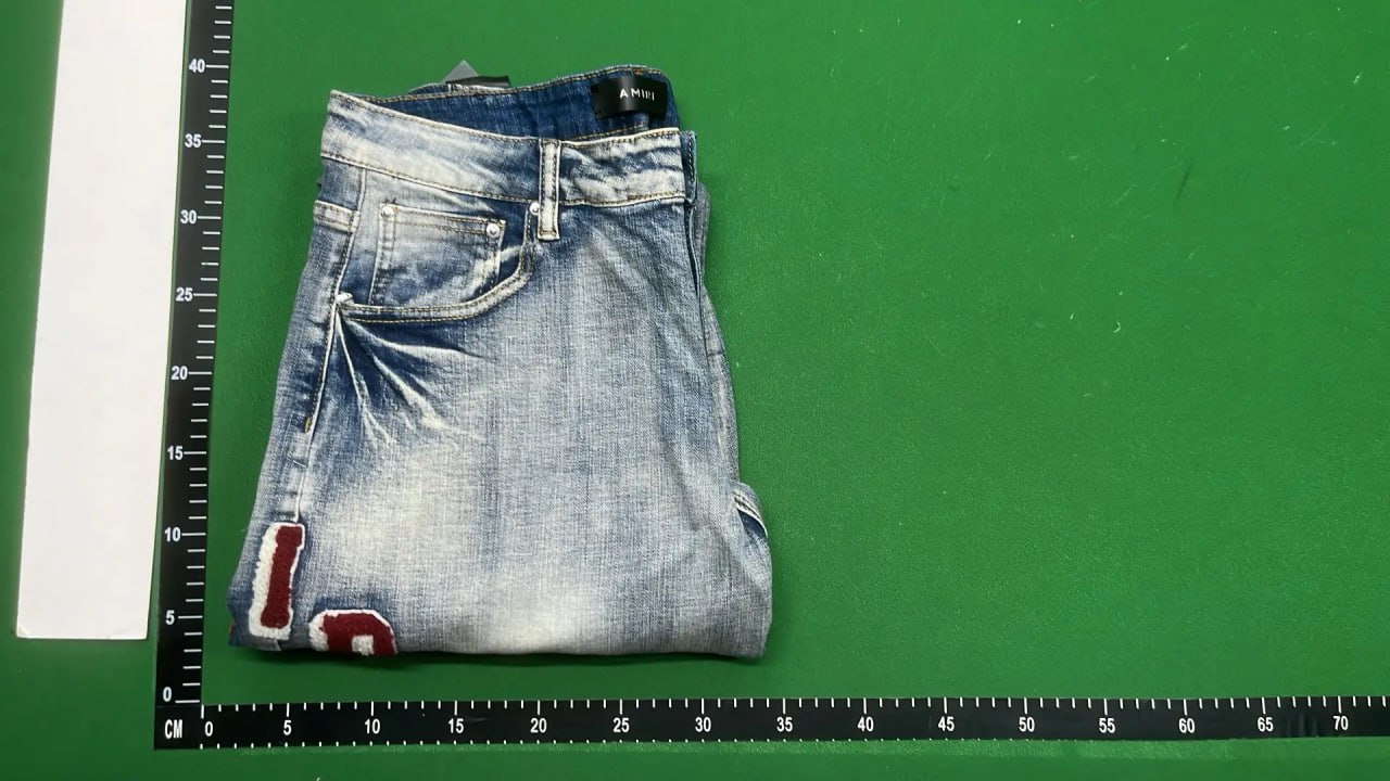 Amiri Angel Print Distressed Jeans