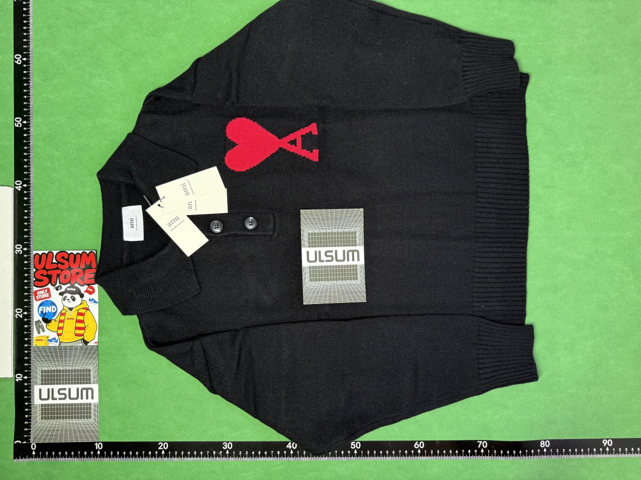 Ami Paris Heart Logo Sweaters and Cardigans