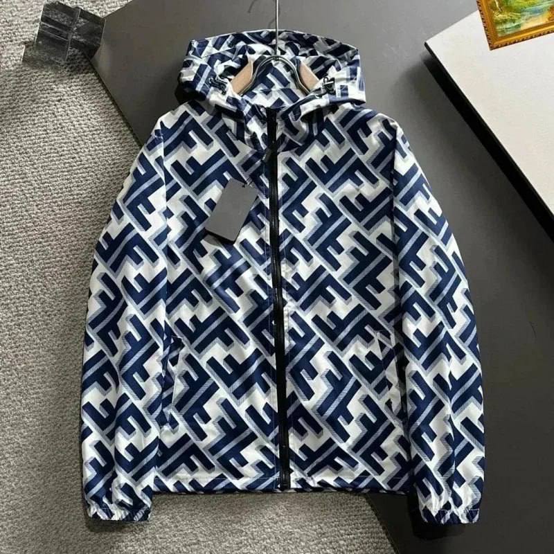 Fendi FF Logo Down Jacket & Gucci GG Supreme Vest Hoodie Jacket