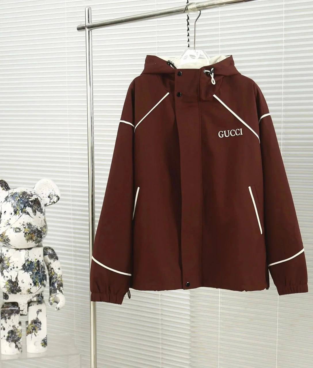 Fendi FF Logo Down Jacket & Gucci GG Supreme Vest Hoodie Jacket