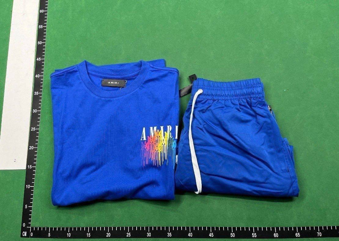 Amiri Rainbow Drip T-Shirt/Shorts Set [6 styles]