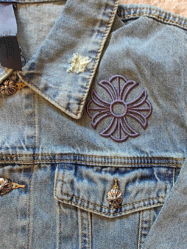 Chrome Hearts Distressed Denim Jacket