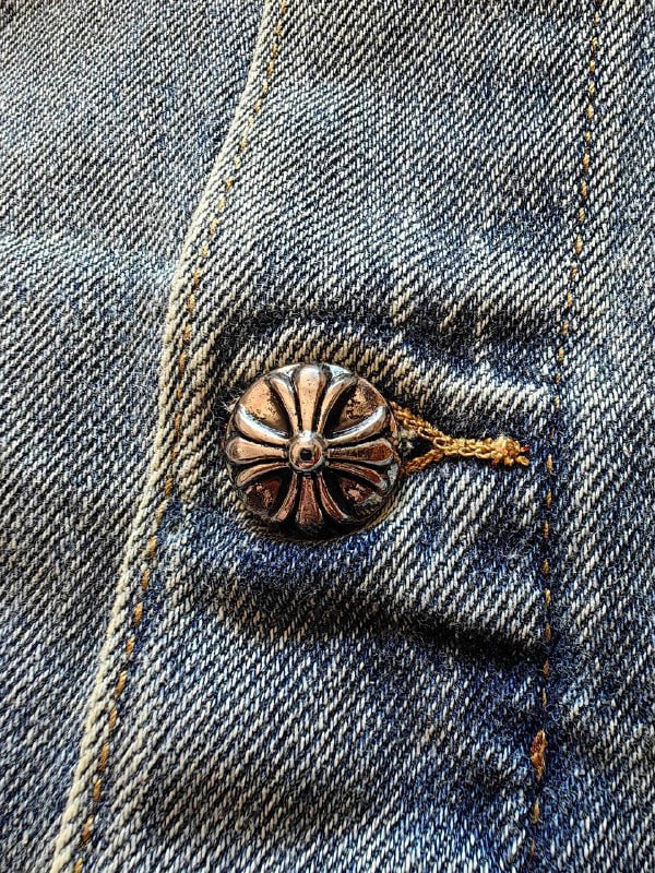 Chrome Hearts Distressed Denim Jacket