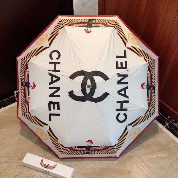 Chanel Striped CC Logo Umbrella [40 styles]