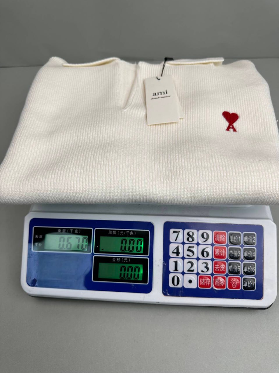 Ami Heart Logo Ribbed Polo Sweater [2 styles]