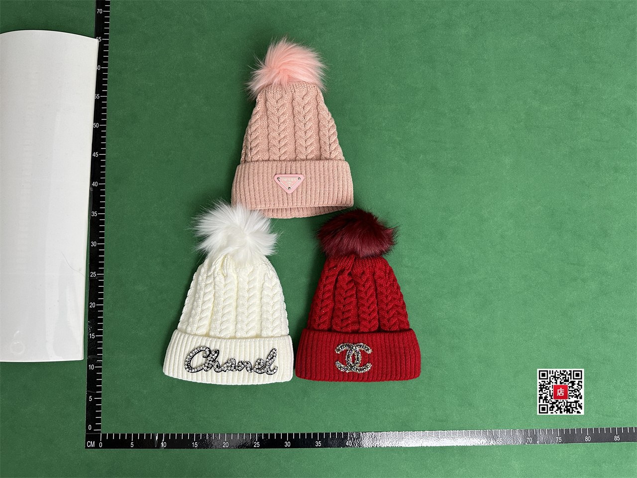Chanel/Prada Cable Knit Beanie with Pom-Pom [40 styles]
