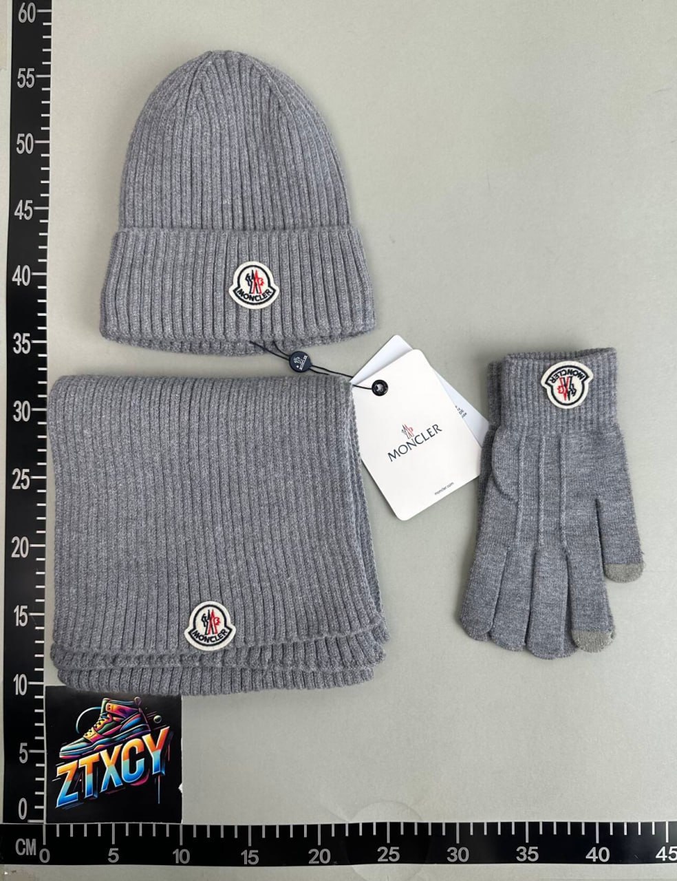 Moncler Ribbed Knit Hat & Gloves Set [5 styles]