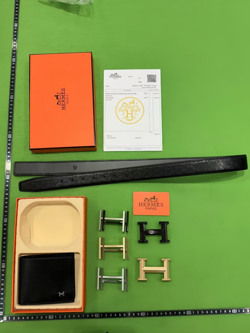 Louis Vuitton Damier Ebene Belt & Wallet / Gucci GG Supreme Belt & Wallet / Hermès H Buckle Belt & Wallet / Salvatore Ferragamo Gancini Belt & Wallet [40 styles]