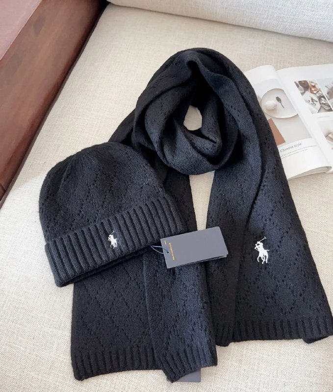 Polo Ralph Lauren Cable Knit Scarf & Beanie Set [38 styles]