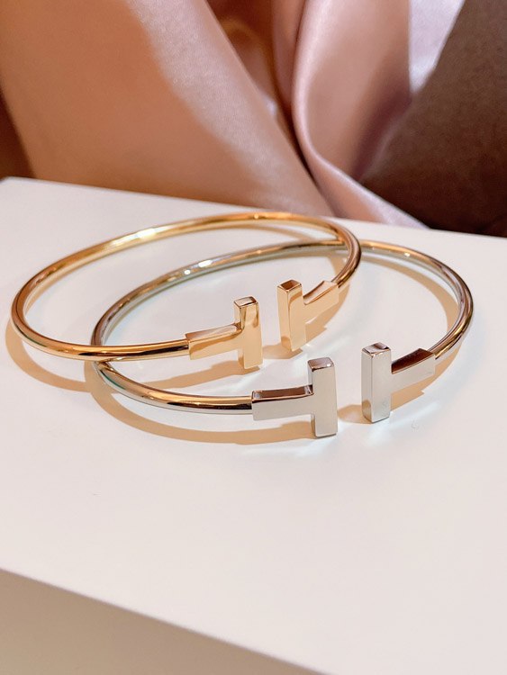 Tiffany T Wire Bracelet [Diamond-Free Open Design] [2 styles]