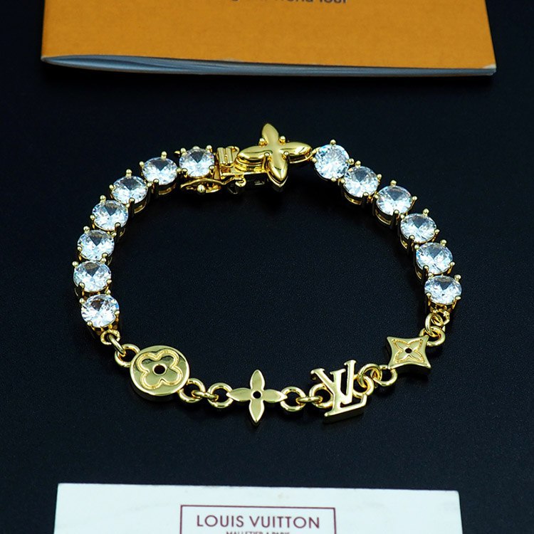 Louis Vuitton Monogram World Tour Full Diamond Bracelet