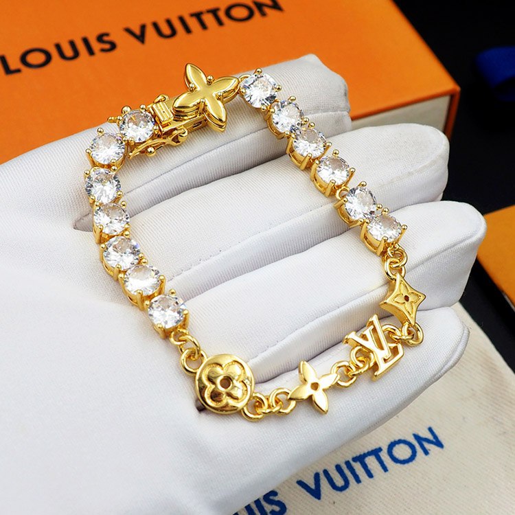Louis Vuitton Monogram World Tour Full Diamond Bracelet