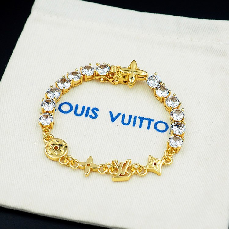 Louis Vuitton Monogram World Tour Full Diamond Bracelet