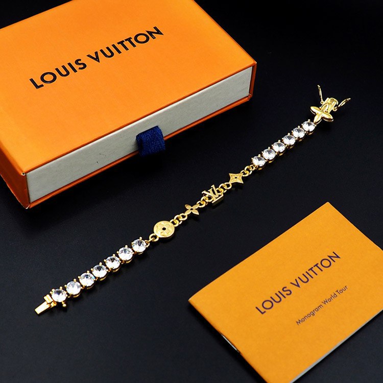 Louis Vuitton Monogram World Tour Full Diamond Bracelet