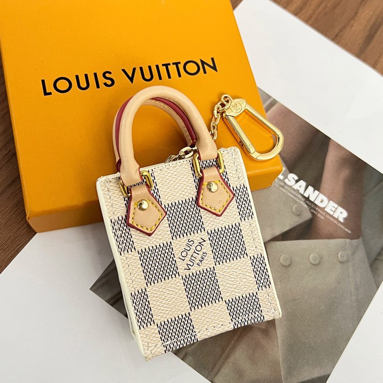 Louis Vuitton Damier Azur Mini Music Bag Keychain Pendant