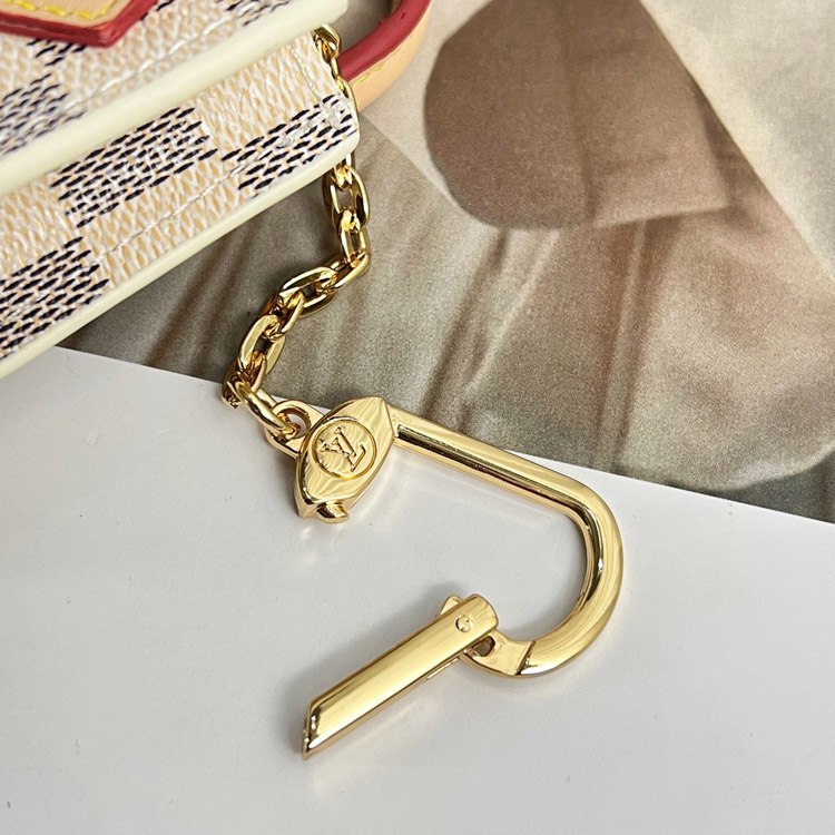 Louis Vuitton Damier Azur Mini Music Bag Keychain Pendant